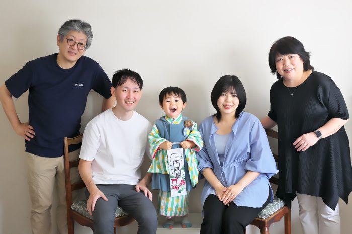 家族みんなで3歳七五三撮影