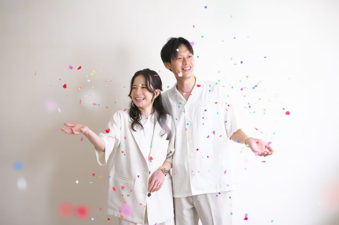 入籍記念日に写真撮影