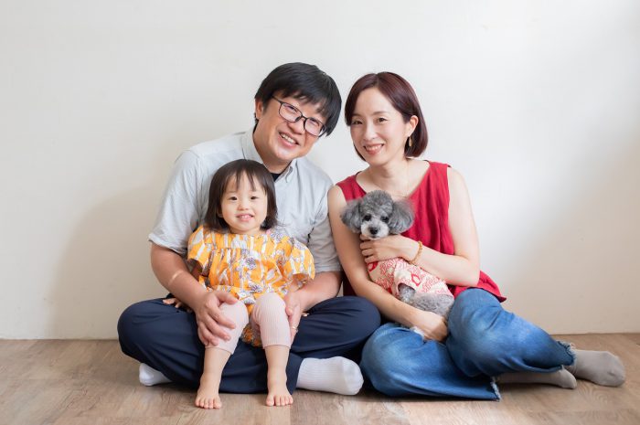 家族写真撮影,スタジオ,ペットと一緒,わんこ