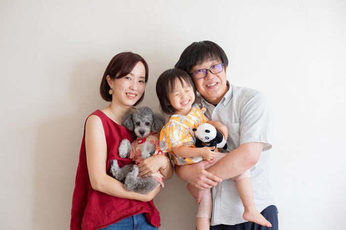 家族写真撮影,スタジオ,ペットと一緒,わんこ