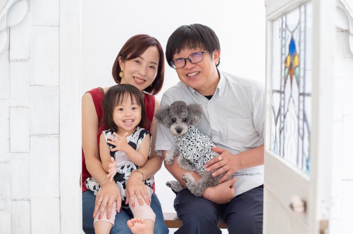 家族写真撮影,スタジオ,ペットと一緒,わんこ