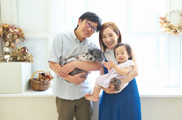 ペット,家族写真,ワンちゃん,犬,スタジオ撮影