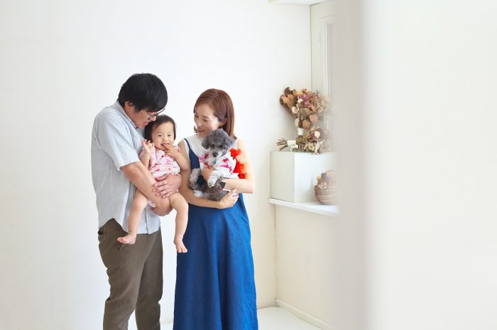 ペット,家族写真,ワンちゃん,犬,スタジオ撮影