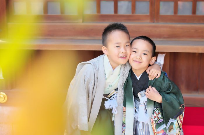 家族みんなお着物で！5歳おとうと君の七五三