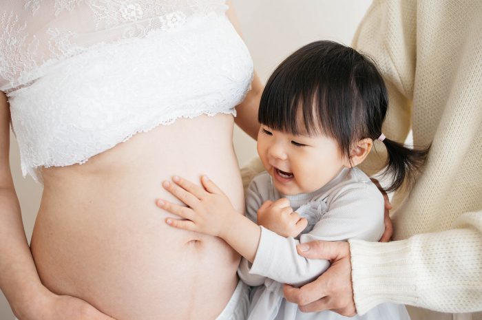 31週の第二子マタニティフォト