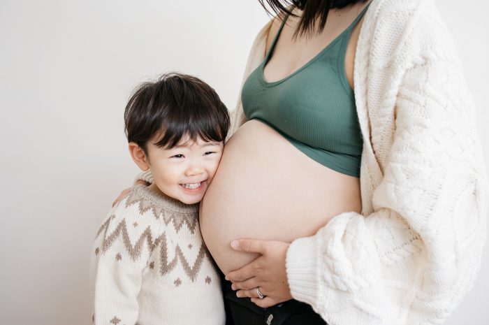 31週マタニティフォト・2歳のお兄ちゃんと一緒に