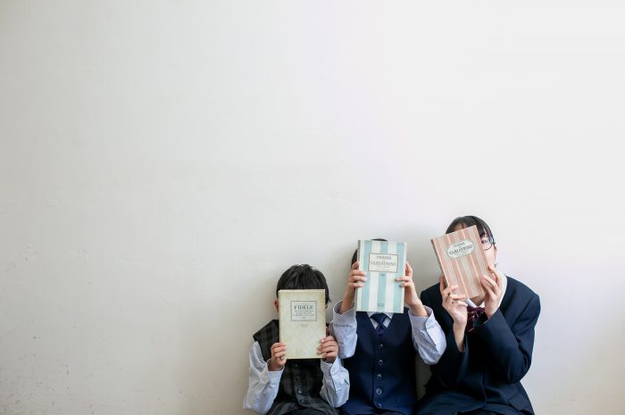 5人家族の記念写真